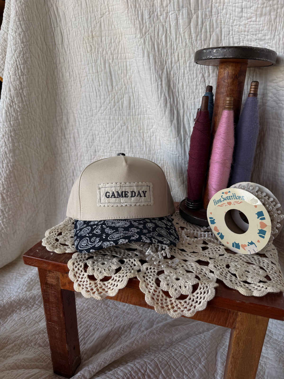 gameday navy paisley hat
